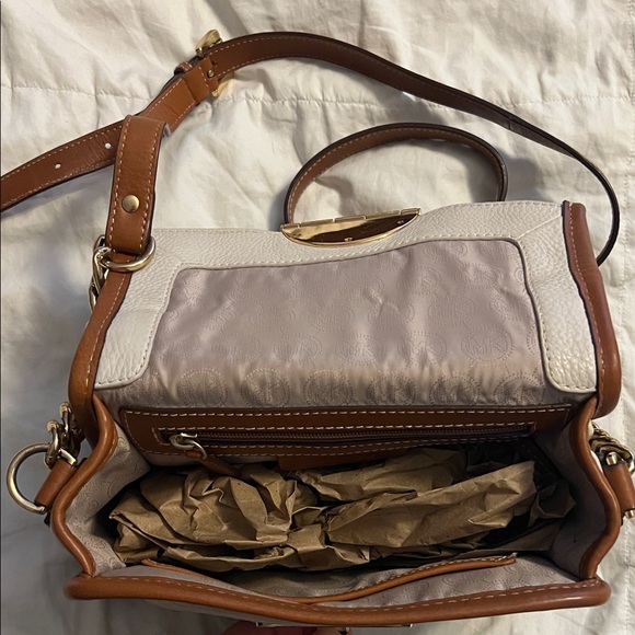 Michael Kors Cream and Tan Satchel
